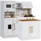 Best Choice Products Deluxe Pretend Play Kitchen with Island, Espresso Machine Version - White